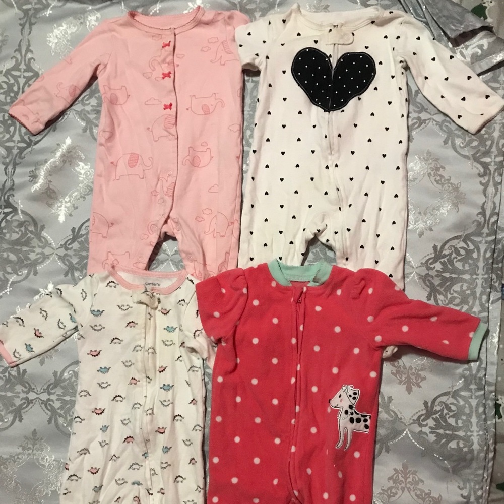 Bundle of 4 footsie pajamas